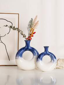 Nordic Creative Donut Ceramic Vase, Hand-Painted Technology, Suitable For Living Room Decorative Vases, Restaurant Decorative Ornaments, Outdoor Garden Decorative Ornaments, Birthday Anniversary Exquisite Small Gifts, The Best Christmas Gift. Home Decor Flower Vase Glass Vase