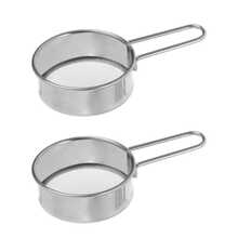 1/2 Chiếc Lưới Lọc Nhỏ Bằng Thép Không Gỉ Có Thể Được Sử Dụng Để Rây Bột/Đường Bột/Bột Ca Cao/bột Matcha/Bột Cà Phê - Bạc - Xem 8
