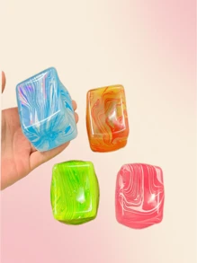 Fashionable Ripple Ice Cube Malt Sugar Squeeze Stress Relief Slow Rebound Cube Wholesale Toy Gadget
