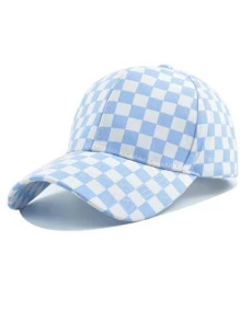 1 szt. unisexowa czapka baseballowa w kratkę, modna, uniwersalna czapka przeciwsłoneczna, czapka w szachownicę do noszenia na zewnątrz