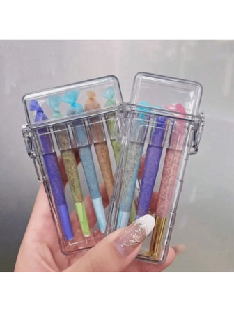 1pc Portable Transparent Acrylic Cigarette Case, Flip-Top Protective Storage Box, Travel-Friendly Container, Perfect Gift For Smokers