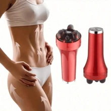 红光手持腹部按摩器，迷你腰腹按摩器，锻炼肌肉放松，9级强度调节，多功能便携，USB充电，1200mAh电池，是送给家人和朋友的理想礼物。