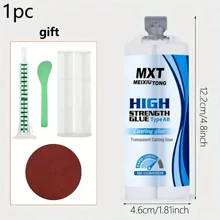 1 件/2 件工业级重型焊接铸造胶，修复受损金属、电气设备和机械，耐热、防水、不导电、透明色，适用于工艺品修复、木工、陶瓷、金属、亚克力 - 透明 - 查看 11