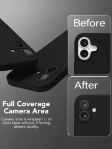 黑色硅胶手机壳，兼容，全新高品质黑色硅胶手机壳，兼容Pixel手机 - 超薄、防震、防刮、触感柔软、轻巧、耐用保护，兼容Nothing Phone（黑色） - 黑色 - 查看 3