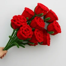 1 Set Red Rose Pipe Cleaner Set, Includes Twisted Pipe Cleaners, Pipe Cleaner Sticks, Pipe Cleaner Rose Flower Set, Pipe Cleaner Floral DIY Bouquet Set (Red), Colorful Pipe Cleaner Floral Set Includes Green Floral Wire, Gardening Tape, Pipe Cleaner Handmade DIY Rose Red Fluffy Pipe Cleaner Green Bouquet Supplies, Pipe Cleaner Wholesale DIY Floral Set, Wedding Mother's Day Gift, Holiday Decoration - Multicolor - View 8