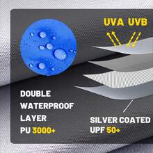 Carpa con toldo Invezo de 3 x 3 m para exteriores: instalación en 2 minutos/carpa impermeable - Azul - Ver 10