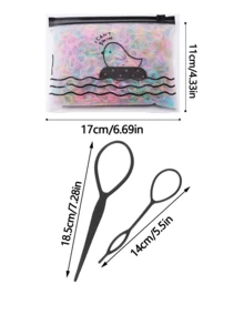 1000件女士美发工具套装！这款惊艳的美发刷内置编织器和一套方便的橡皮筋。双面锯齿梳能有效梳理凌乱的长发，即使在淋浴后在浴室里也能展现迷人魅力。 - 彩色 - 查看 5