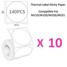 Impressora de Etiquetas M110 Papel Térmico Autoadesivo, Compatível com E210/P50/PT-260 Phomemo M110 M220 M200 Máquina para Código de Barras/Endereço/Logotipo/Negócios/Etiqueta para Casa