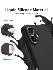 黑色硅胶手机壳，兼容，全新高品质黑色硅胶手机壳，兼容Pixel手机 - 超薄、防震、防刮、触感柔软、轻巧、耐用保护，兼容Nothing Phone（黑色） - 黑色 - 查看 5