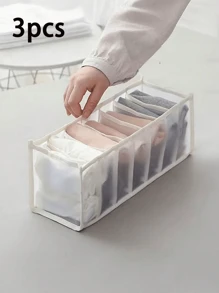 1/3pcs Clothing Storage Organizer, Cabinet Drawer Divider, Bedroom Drawer Storage Box, Wardrobe Organizer, Foldable Drawer Organizer, Underwear Drawer Divider For Bras, Panties, Socks And Clothes