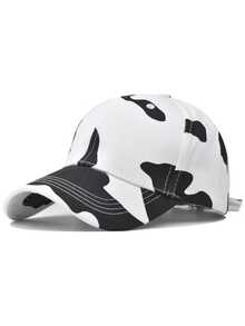 1 Stück Baseballkappe mit Milchmuster, Unisex, Kuh-Muster Kappe, modischer Outdoor Lässig Sonnenhut, Retro Schirmform Design - Verschiedenfarbig - Übersicht 16