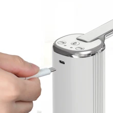 Pompa elettrica d'acqua portatile e pieghevole, con flusso regolabile - ricaricabile USB, batteria al litio 1200mAh, adatta per uso domestico, regalo perfetto per vacanze o San Valentino, dispenser d'acqua domestico | Design della pompa moderno | Pompa ricaricabile USB