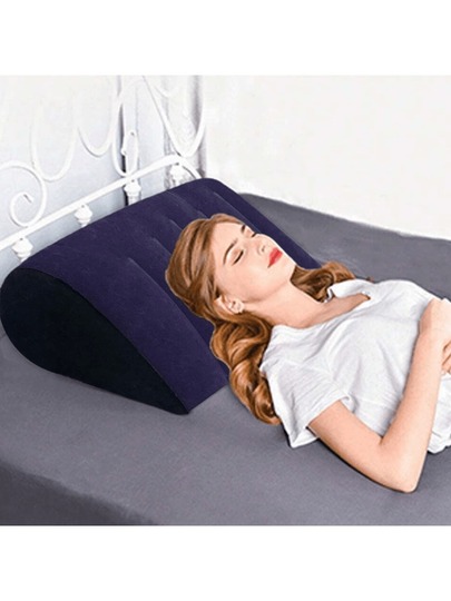 Inflatable Triangle Body Pillow Cushion, Portable Multifunctional Support Wedge For Travel & Outdoor, Durable Polyester Cover With Hand-Stitching Craftsmanship, Hand Washable - No Filling Required