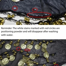 1/4件波西米亚流苏腰带，粉色肚皮舞裙，亮片臀巾，舞蹈服腰链，适合日常穿着 - 粉色 - 查看 8