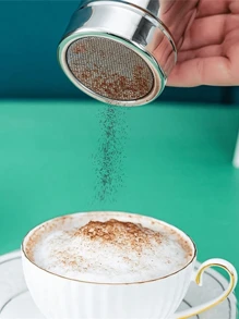 1Pc/2Pcs Stainless Steel Fine Mesh Powdered Sugar Shaker, Ideal For Cocoa, Cinnamon, Coffee Dusting - Easily Cleanable Metal Spice Dispenser For Home, Restaurant, Cafe Use