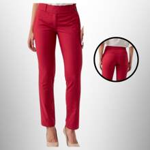 Calça Social Feminina Mixxon com Bolsos – Moda Executiva para Mulheres Empoderadas  Simples    Misturas de Algodão    Bolso  Zíper  Botão    Alfaiataria  Formal e Noturno    Outono / Inverno