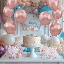 2/6/12 件金属气球配重，DIY 氦气球桌饰气球配重派对装饰，适用于生日、婚礼、周年纪念、新年、圣诞节、节日派对家居装饰 - 彩色 - 查看 13