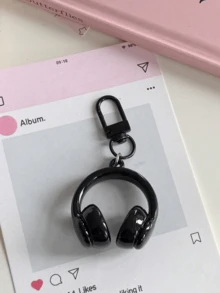 Minimalist Cool Stereo Headphone Keychain Creative Casual Style Cool 3D Headphone Keychain Creative Casual Backpack Pendant Gift For Friends Cute Keychain Pendant Y2K