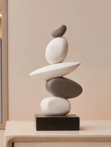 1 件抽象树脂石结雕像 - 客厅装饰中心装饰品，现代室内展示，圣诞节、万圣节、复活节装饰树脂装饰工艺品的理想选择，是创意人士设计家居装饰的最佳对象 - 彩色 - 查看 7