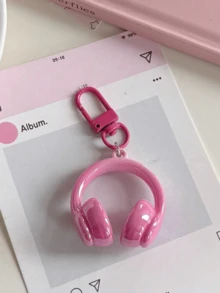 Minimalist Cool Stereo Headphone Keychain Creative Casual Style Cool 3D Headphone Keychain Creative Casual Backpack Pendant Gift For Friends Cute Keychain Pendant Y2K
