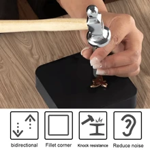 KLONKEE Juego de herramientas de joyería con yunque plano de acero, incluye alfombrilla de goma y martillo de cincelado, adecuado para reparación de joyería y estampado de metal - Multicolor - Ver 7