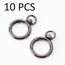 4件/6件/10件锌合金金属弹簧夹钩环,适用于手提包、手机壳、钥匙扣 - 彩色 - 查看 12