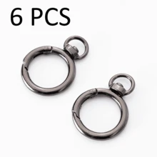 4件/6件/10件锌合金金属弹簧夹钩环,适用于手提包、手机壳、钥匙扣 - 彩色 - 查看 11