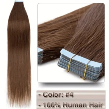 雷米真人发接发带 天然黑色接发带 直发 16 英寸 - 26 英寸 20 片装 加厚接发 - S4 - 查看 3