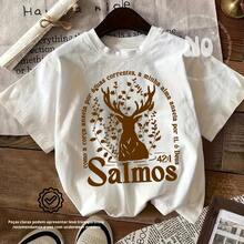 Women's Slim Christian T-Shirt Psalms Cotton 30 Thread 1 Combed - 奶油色 - 查看 1