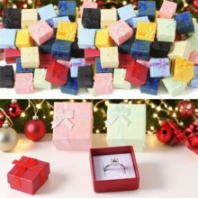 1个/10个/24个装蝴蝶结首饰礼盒,小型首饰盒,适用于戒指、耳环、手链、项链等,包装盒,节日礼物,周年纪念日,婚礼,生日,首饰展示和包装,串珠和首饰制作,生日礼物,节日礼物,朋友礼物,首饰展示,首饰收纳盒,秋季装饰,圣诞礼物,万圣节礼物,项链盒,情侣礼物 - 多色4 - 查看 5