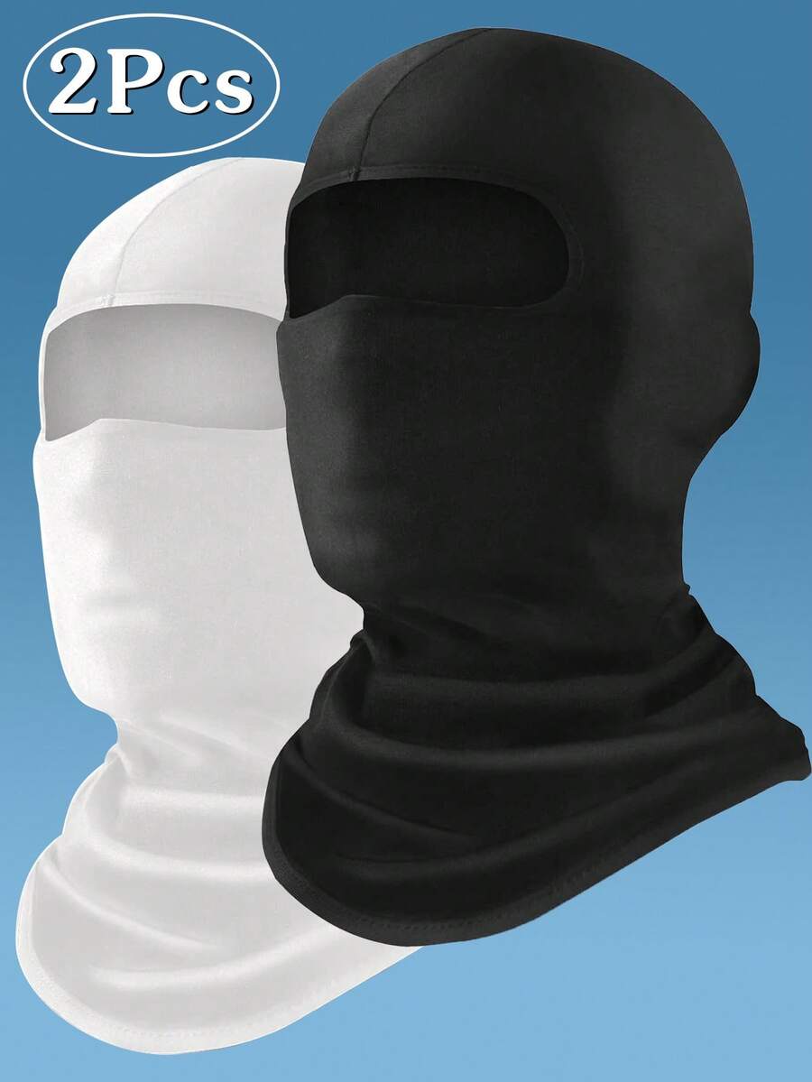2pcs Ski Mask, Unisex Balaclava - Suitable For Skiing, Snowboarding, Motorcycle Riding, UV Protection, Outdoor Activity Head Protector,Summer,Beach,Holiday - A - View 1