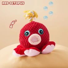 乌龟狗咬胶玩具、海洋动物狗咬胶玩具、小狗出牙卡通吱吱叫狗玩具、可爱毛绒狗玩具、宠物玩具、适合小型、中型、大型犬、猫咪、万圣节、圣诞节、新年的狗互动玩具