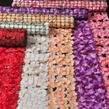 1pc Artificial Hedge Flower Trellis Outdoor Expanding Garden Fence Privacy Screening ,Artificial Ivy Fence Screening, Artificial Flower Fence Trellis Fence Panels Garden Wall Privacy Fence Adornment For Wedding Yard ,Christmas - Purple - View 6