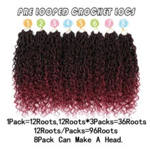 10/14/18/22 Inch Goddess Locs Crochet Hair Faux Locs Crochet Hair Pre Looped River Locs Crochet Hair With Curly Ends, Tbug