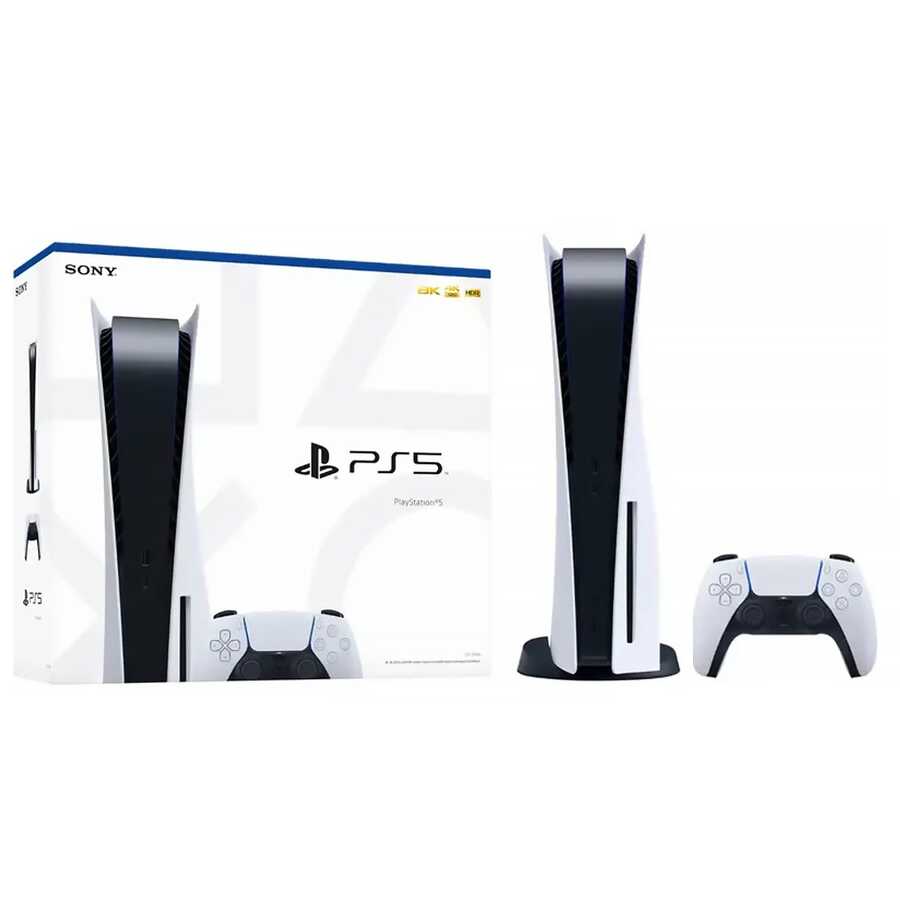 Sony PlayStation 5 Video Gaming Console (Disc Edition) - White - 白色 - 查看 1