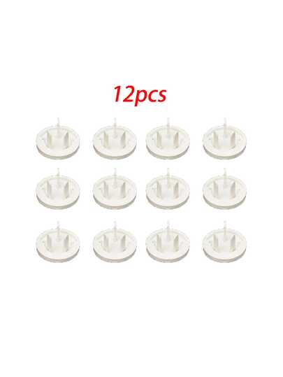 12 Socket Covers For Baby Protection, Transparent Socket Covers For Baby Safety, Plug Covers For Safe And Reliable Electric Plugs, Sturdy Child Protection Socket Covers Suitable For Home And Office Use