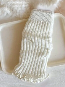 1 Pair Y2K Style Girls Leg Warmers, Warm & Breathable Ankle Leg Warmers For Children, Autumn/Winter - Multicolor - View 13