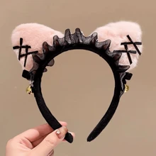 Sanrio شريط رأس كيوت من سانريو بتصميم أنمي كورومي وماي ميلودي، بأسلوب أميرة مع إكسسوارات، لوازم الحمام والسكن الجامعي للعودة إلى المدرسة