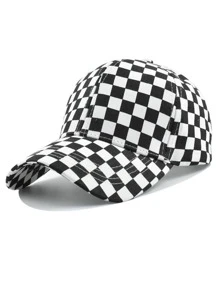 1 szt. unisexowa czapka baseballowa w kratkę, modna, uniwersalna czapka przeciwsłoneczna, czapka w szachownicę do noszenia na zewnątrz