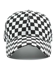 1 szt. unisexowa czapka baseballowa w kratkę, modna, uniwersalna czapka przeciwsłoneczna, czapka w szachownicę do noszenia na zewnątrz