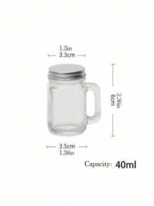 2-6pcs Mini Espresso Cups, Portable Coffee Containers, Miniature Coffee Bottles, Glass Milk Bottles, Mini Airtight Jars, 40ml Back To School