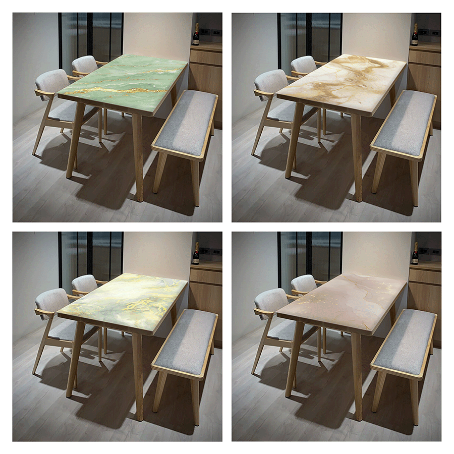 1 pieza Tapete de mesa multifuncional de la serie de mármol de PVC, que es impermeable y a prueba de humedad, con un rendimiento resistente al aceite que hace que incluso una pequeña mancha sea difícil de dejar marcas. Viene en un tamaño grande y extendido, adecuado para escritorios de oficina, escritorios de estudio, mesas de juego, y también se puede usar fácilmente en gabinetes laterales