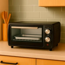 Forno Elétrico Bak 220v 10 Litros 1000W Bancada Master Desligamento Automático Aquece Doura E Tosta 250 Graus completo - Preto - Visão 8