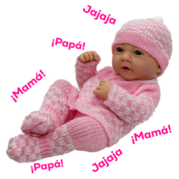 Muñeco Bebe Prematuro Boca abierta Premium mini + Accesorios  30 cm