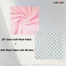 CHEONET 1片/2片/4片装超柔软弹力预裁毛绒面料 | 50x160厘米/19.7x62英寸,纯色,适用于DIY缝纫、工艺品、服装、家纺、拼布,仅限手洗 - 彩色 - 查看 50