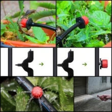 Kit com 100 Unidades Gotejador Micro Irrigação Ajustável 0-70 L/h p/ Jardim, Vaso e Agricultura - Vermelho - Visão 6