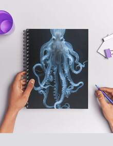 Notebook 1 Subject 80 Sheets Blue Octopus - Unitalla - Ver 2