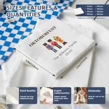 20/50/100pcs Personalized Napkins, 3-Ply Custom Napkins For Table Decorations, Disposable Beverage Dessert Napkins For Oktoberfest Party, Family Day, Perfect For Oktoberfest Party Decor, Custom Event Napkins - White - View 2