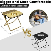 Portable Folding Stool With Carry Bag, Lightweight Foldable Stool, Outdoor Chair With Pocket, Travel, Bbq, Fishing, Beach, Picnic, Camping, Portable Outdoor Seating, Folding Lawn Chair, Beach Chairs