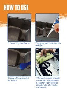 rayhong 发动机密封胶，汽车金属油箱油底壳垫片耐油耐热汽车修补密封胶 - 彩色 - 查看 3